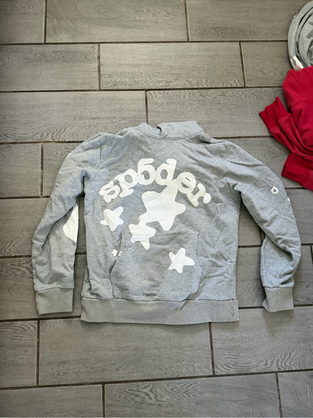 Men's Grey Sweatshirt with White Star Graphic